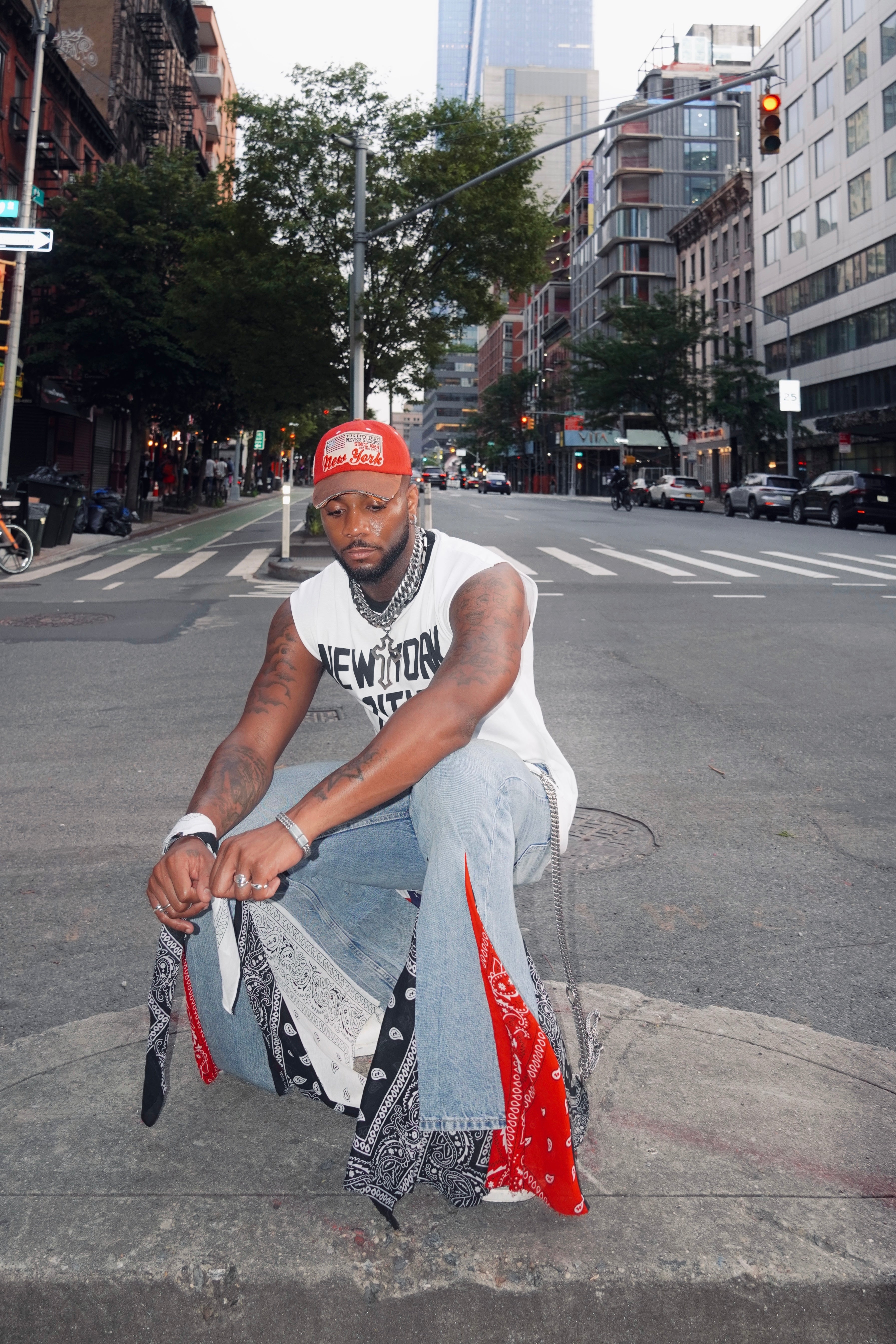 Bandanna Flared Denims