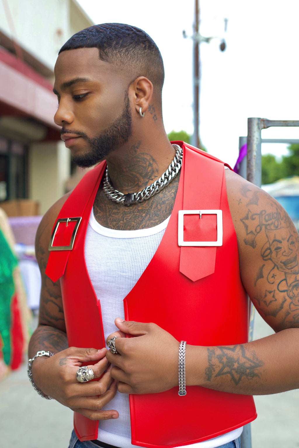 Venez Leather Vest