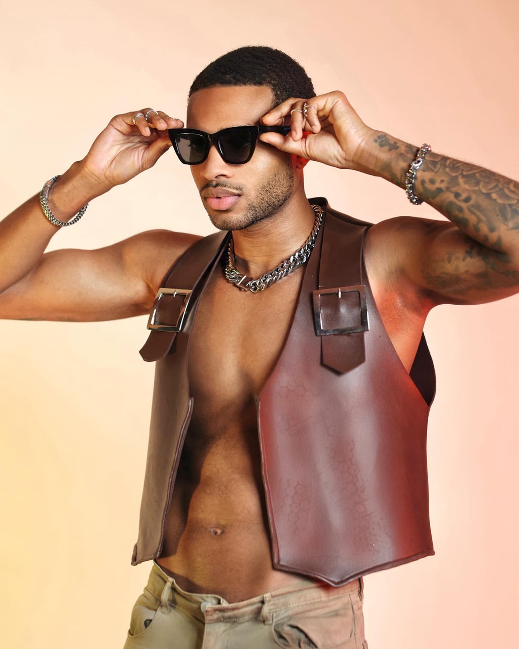 Venez Leather Vest