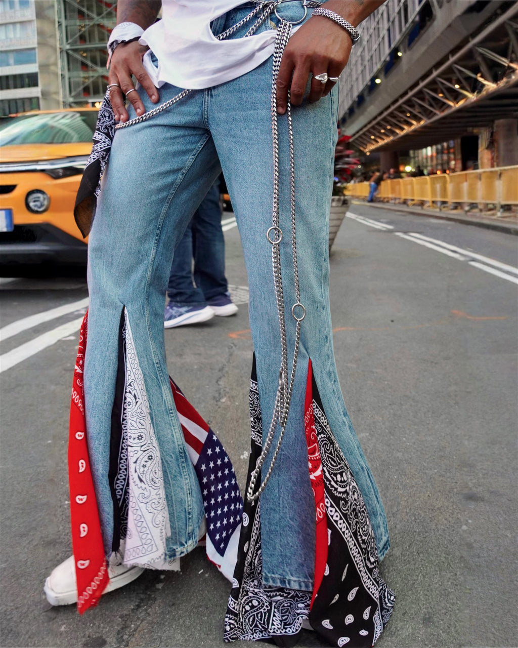 Bandanna Flared Denims