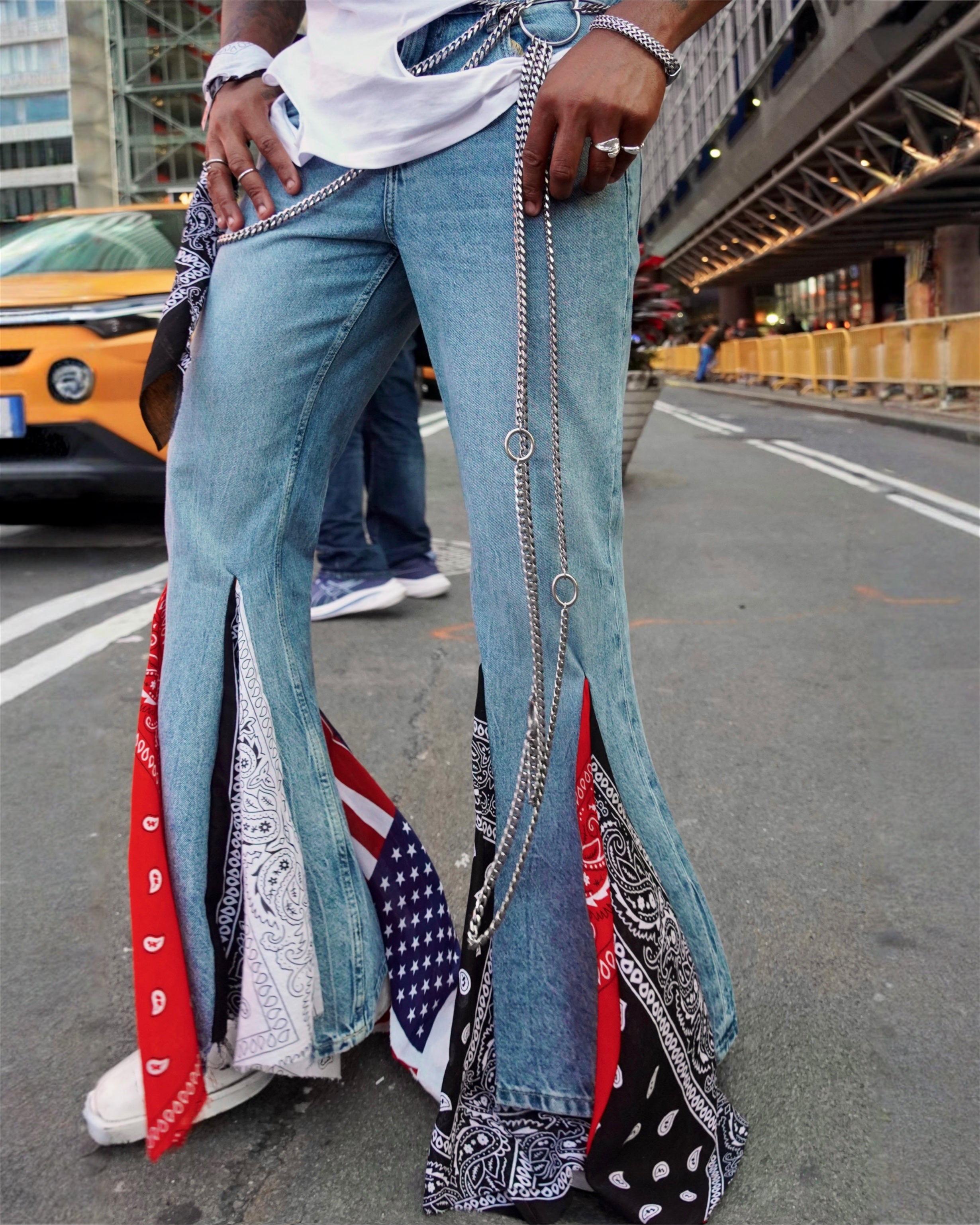 Bandanna Flared Denims